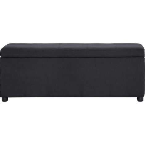 Maison Exclusive - Bank mit Staufach 116 cm Schwarz Polyester