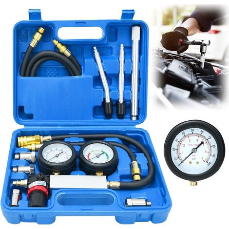 Kit de testeur de compression TU-21, testeur de fuites de cylindre, kit automobile,détecteur de fuites de compression moteur,ensemble d'outils pour tests de pression et de taux de fuite avec rallonge (1/5)