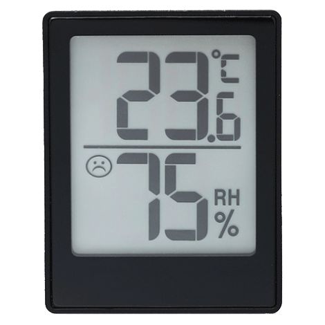 [JAMAIS UTILISÉ]Thermomètre numérique d'intérieur, surveiller la température ambiante, petit thermomètre, idéal pour la voiture, la maison, le bureau, petit, noir (1/4)