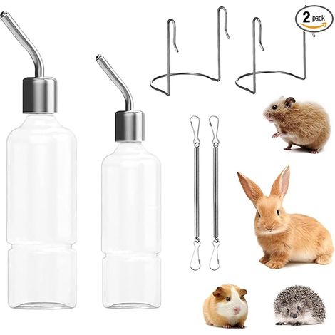 Biberon Lapin, Suspendus Lapin Deau Distributeur, Rongeur Distributeur Eau, Abreuvoir pour Les Rongeurs, pour Abreuvoir Rongeur, Chatons, Chiens, Hamsters (1/5)