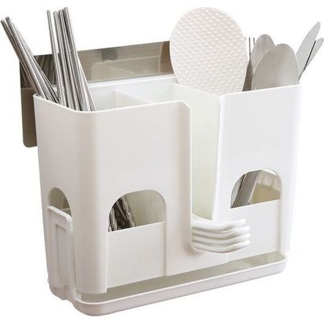 Piatto rack con un utensile organizzatore lavello e il supporto di memorizzazione per la cucina (1/5)