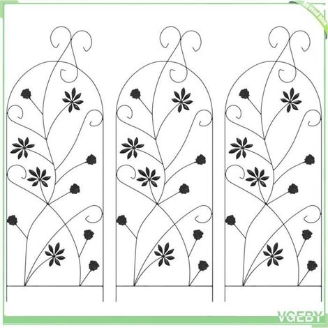 Clôture de jardin - FAFEICY - 42021360 - Noir mat - Acier - 112 x 39,5 cm (1/5)
