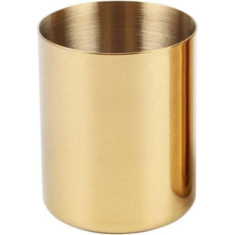 Schreibtisch-Organizer, goldener Stiftehalter, Stifteetui, Aufbewahrung für Schreibwaren, dekorative Vase (1/5)
