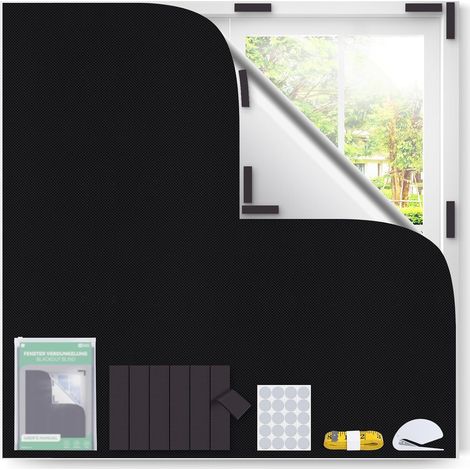 Magnétique Store Occultant sans Perçage 100X145cm, 100% Occultants pour Fenêtre, s'adapte à Toutes Les Formes de Fenêtres, Protection Solaire Film Occultant Fenetre Portable pour Chambre Bébé (1/5)