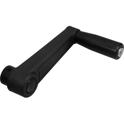 Manivelle Pliable en Nylon Noir Trou Rond 12 100, Poignée Tournante Facile à Stocker pour Tâches Mécaniques et Industrielles (1/5)