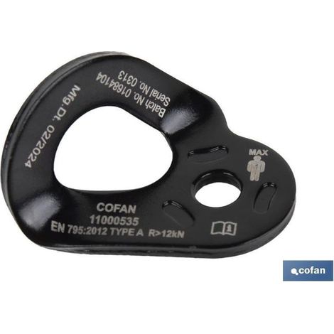 COFAN placa de anclaje de acero m10 ruptura +23 kn , Punto de anclaje sencillo esencial para trabajos en altura, ofreciendo una solución segura y robusta para la protección contra