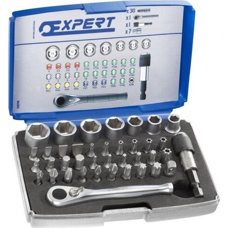Boite embouts + douilles 1/4'+Acc 39P (boite de 39 pieces) - Expert