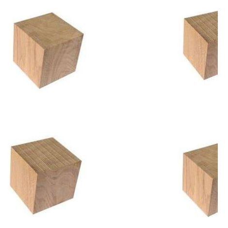 Eichenmöbelfüße, 5 cm, 4er-Set (1/2)