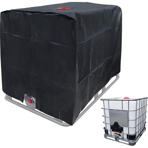 Couverture de réservoir d'eau de pluie Capot de protection solaire avec fermeture à glissière pour 1000L (1/5)