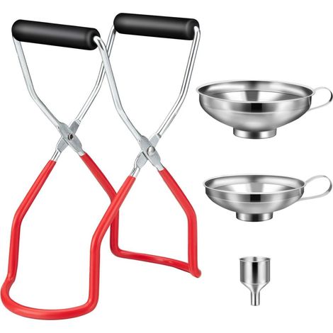 Entonnoir En Acier Inoxydable - Set De 4 Pièces - Avec Collier Pour Pot Et 3 Diamètres - Pour Confitures Huiles Epices - Lavable En Lave-Vaisselle (1/5)