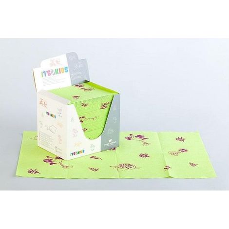 Assorbenti per bambini 33 cm x 48 cm, verde lime, con lamina metallica, 54 g, Its4kids, 80 pezzi (1/3)