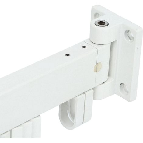 Étendoir à linge pliable en alliage d'aluminium Gao Wenhai, pour balcon ou intérieur, sans perçage, vente en gros, blanc simple (1/5)