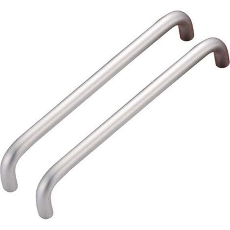 Poignées d'armoires de cuisine, poignées de porte de cuisine, poignées d'armoires en acier inoxydable mat, poignées de tiroirs de meubles (96 mm) / noir et blanc / 2 pièces (1/4)