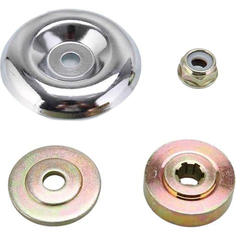 Kit de fixation d'écrou de lame métallique pour meuleuse, 4 adaptateurs de tête de brosse, adaptateur de lame de rechange pour tondeuse à gazon (1/4)