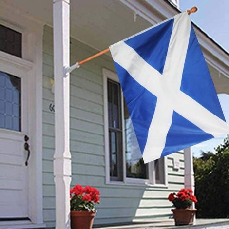 Scottish Cross Flag 5 x 3 feet 150 x 90 cm vibrant and faded (1/4)