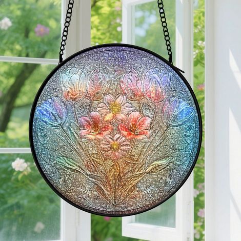 Capteur de soleil en vitrail - décoration spirituelle 9cm (1/4)