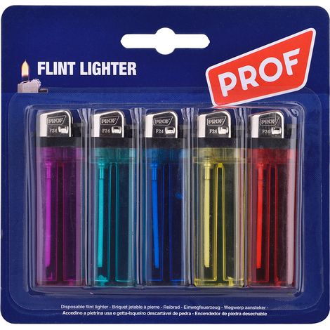 FEUERZEUG PROF. TRANSPARENT SB 5STK.
