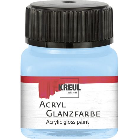 Kreul Acryl Glanzfarbe hellblau 20 ml Verzierfarbe