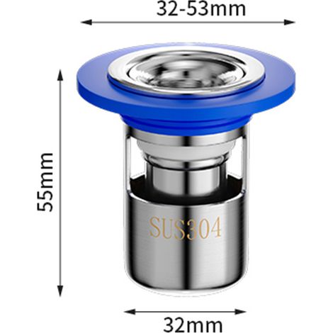 Clapet anti-retour pour bonde de douche, 32 mm, anti-odeurs, pour le contrôle des odeurs dans les salles de bains et les cuisines.-AquaForge (1/3)