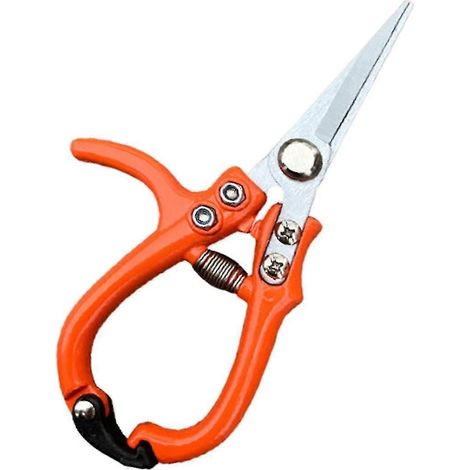 Sécateur à main pour jardinage, cisaille à fleurs et légumes, manche en alliage d'aluminium, lames en acier à haute teneur en carbone, sécateur à bonsaï-straight blade (1/5)