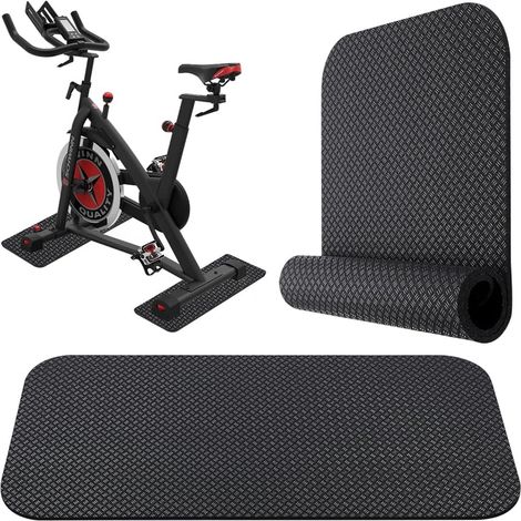 Tapis de Protection de Sol pour appareils de Fitness, Tapis de Protection de Sol de 5 mm pour équipements Sportifs, Tapis d'entraînement antidérapant pour vélos elliptiques, pédaliers (63,5 x 30 cm) (1/5)