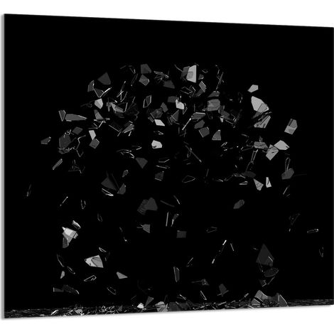 Panneau de verre pour cuisine 65x60 Noir (1/5)