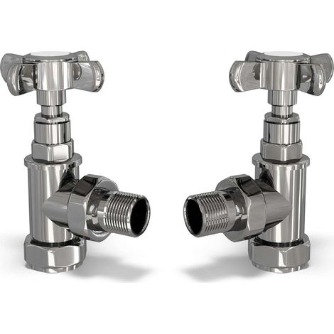 Signature Traditional - Chrome Radiator Valve Angled 10mm