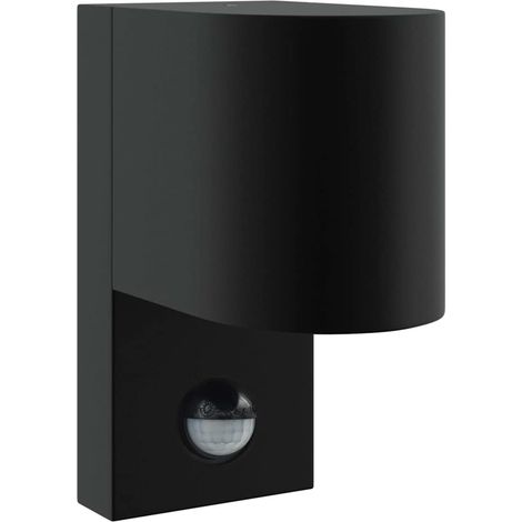 Applique murale extérieure design contemporain jardin 12 x 7 x 15 cm éclairage directionnel en acier inoxydable noir
