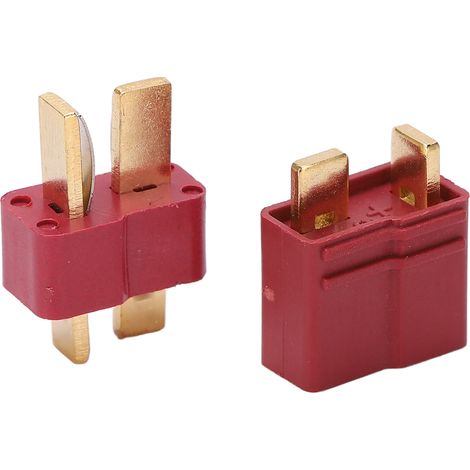 Fiche mâle femelle RC T-Plug en cuivre, plaqué or, robustesse élevée, longue durée de vie pour modèles de voitures (1/5)