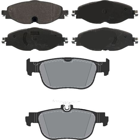 KIT PASTIGLIE FRENO ANTERIORI E POSTERIORI compatibile con VW CADDY V CASSONE/LIMOUSINE SPAZIOSA (SBA, SBH) / PASTIGLIE FRENANTI AUTO OEM BPD1388  BPD1660,BPD1652 / SOSTITUZIONE DIRETTA / BASSA POLVER