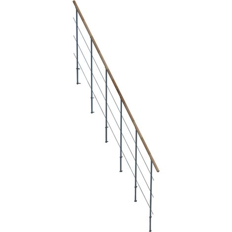 Minka Zweites Geländer für die Raumspartreppen Quatro, Quatro Turn, Style und Style Turn Buche Grau