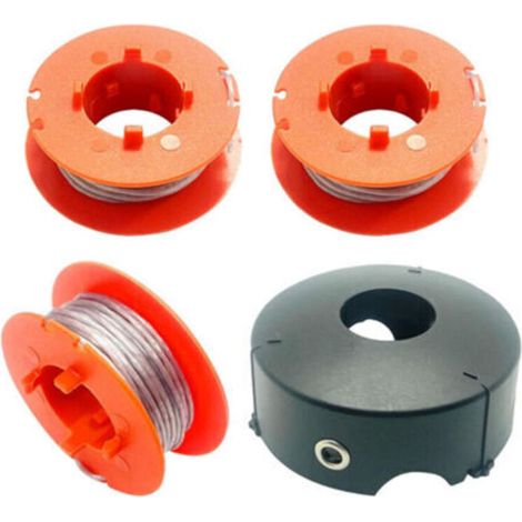 F016800175 Bobine de Fil pour Bosch Art 23 26 30 Easytrim et Combitrim,Pro Tap Automatique Bobine Cordon Souple,8M x 1,6mm avec Couvercle F016L71088(3 Bobine + 1 Couvercle)