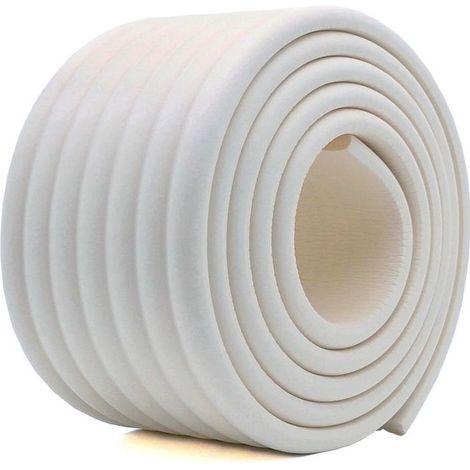 Protection de coins de meubles en mousse adhésive – bande de sécurité 2 m – anti-chocs et anti-coups – pour enfants et bébés (Blanc cassé) (1/5)