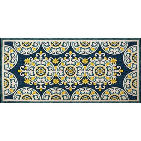 Tappeto Cucina In Ciniglia Arredo Moderno Passatoia Multiuso Ingresso Corridoio Antiscivolo Prodotto Italiano Disegni Piazzati Cotone Varie Misure Lavabile In Lavatrice Lavatrice Andalusia Topazio - 5