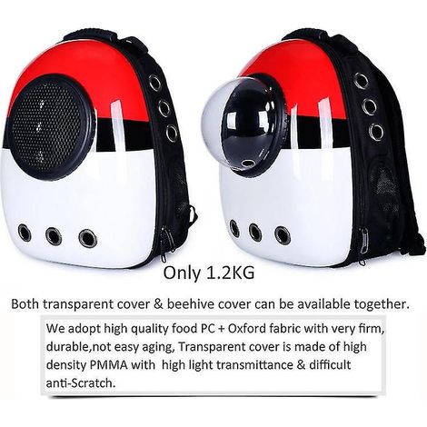 Sac de voyage portable de haute qualité pour chat/chien, style capsule spatiale, respirant, avec fenêtre en forme de bulle d'astronaute - Taille M - Or rose (1/4)