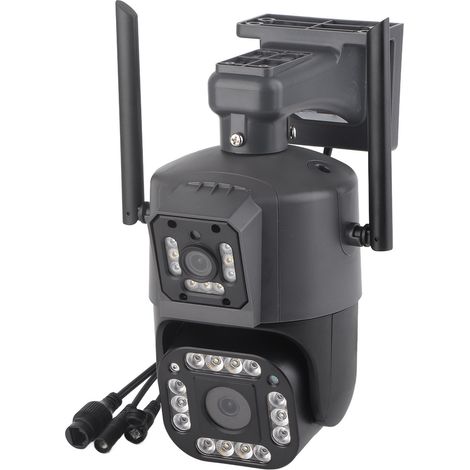 Caméra binoculaire WiFi 2MP avec zoom grand angle HD, suivi automatique, stockage sur carte TF, alarme précise, surveillance à distance, prise US. (1/5)