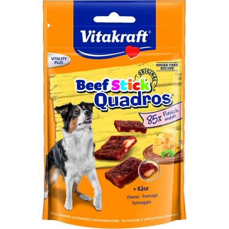 Vitakraft Beef Stick Quadros plus Käse - 7 x 70g