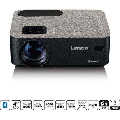 Proiettore lcd hd 720p con bluetooth grigio