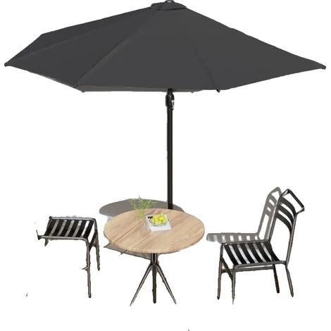 Ombrellone semicircolare, antivento, facile da usare, 300 x 155 x 223 cm (1/2)