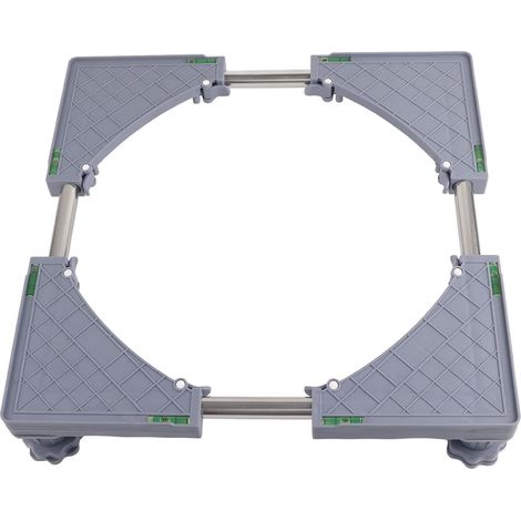Support Multifonctionnel pour Machine à Laver, Support de Sol à Quatre Pieds Support de Base Réglable Mobile avec 4 Bases Rectangulaires pour Réfrigérateur Lave-Linge Sèche-Linge (1/5)