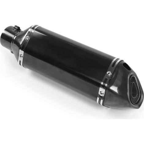 Pot d'échappement moto petit hexagonale métal plaqué noir accessoire remplacement pour Yamaha (1/5)