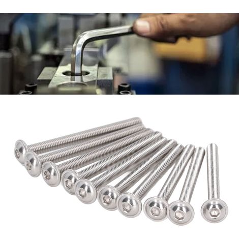 Vis à tête cylindrique creuse en acier inoxydable A2-70 avec rondelle, vis à bride M330 mm (1/5)