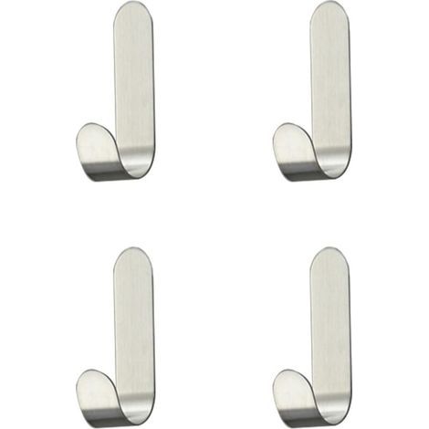 Ganci autoadesivi in acciaio inox per asciugamani, chiavi, oggetti per la casa, cucina, bagno (1/5)