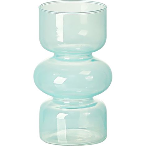 Vase Décoratif Main Eco-Friendly - Vase À Trois Ondes Vert Clair - Petit Vase Vintage Verre Pour Salon Déco Artisanale (1/5)