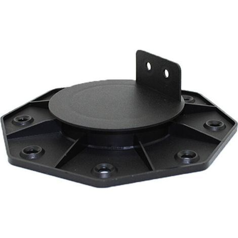 Lot de 10 PLOT RÉGLABLE DE 30 À 60 MM POUR TERRASSE BOIS ET COMPOSITE - Noir (1/5)
