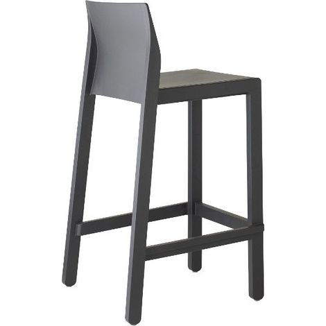 Tabouret de bar en plastique coloré indoor / outdoor 75 cm - Kate