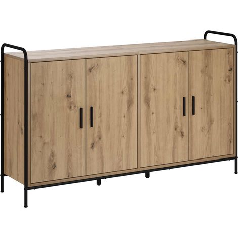 Sideboard Artisan Oak 135 x 33 x 81 cm Engineered Wood vidaXL (1/5)