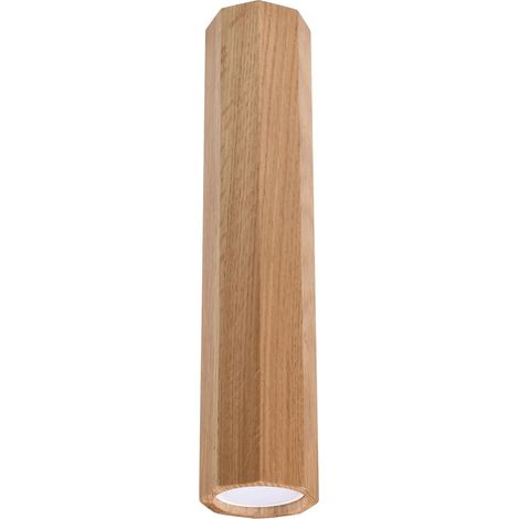 Sollux Lighting Zeke Bois de plafonnier octogonal monté en surface en chêne, 17,5 cm (1/5)
