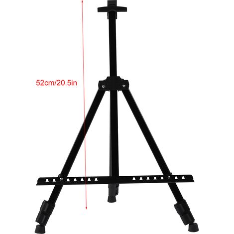 Chevalet pliant, présentoir d'art en fer forgé noir, 160 cm (1/5)