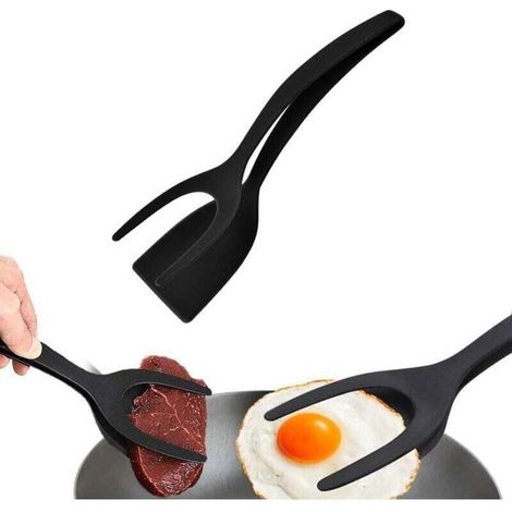 Spatola per uova in silicone - antiaderente - resistente al calore - 2 in 1 con clip (1/3)